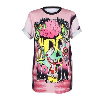 China Custom Print 3D Anti Shrink Tie-Dye Custom Print Mid Length Boy's Couples Digital T-Shirt Pullover for sale