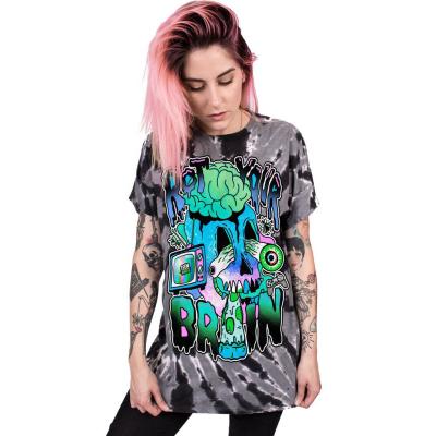 China Wholesale Supplier Anti Shrink Factory Shorts Spaghetti 3D Printed Tye Dye T-Shirt for sale