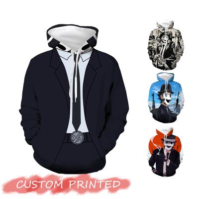 China designer Hoodies Polyester Long Anti-wrinkle sleeves 3D Printed Anime Sweatshirt Boys Custom Oversized Tracksuit Men for sale