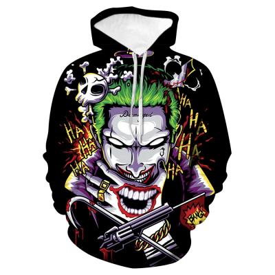 China Anti-wrinkle Wholesale 3D Digital Black And White Halloween Skull Printed Men Graffiti Hoodie for sale