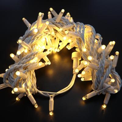 China Luxury IP67 waterproof 10m 20m rubber cable flashing chain light outdoor christmas LED String Light for sale