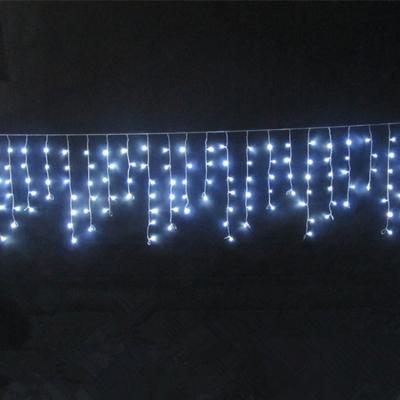 China Pretty 4W Christmas Outdoor Decorative Garland 24V 110V/220V Static LED Curtain Icicle Fairy String Light for sale