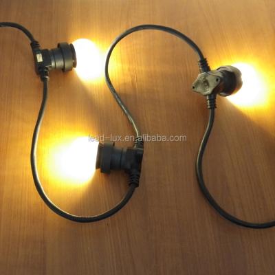 China Indoor 230V 2*1.0mm round cable cafe garland string light with E27 bulbs for sale