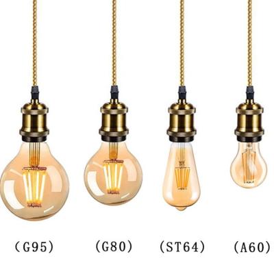 China Residential G80 G95 G125 LED Vintage Edison LED Bulb E26 E27 B22 Antique Filament 4W 6W 8W LED Light Bulbs for sale