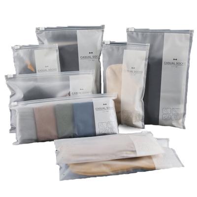 China Recyclable Wholesale Room Storage Socks Express Packaging PE Frosted Multiple Specifications Zip Lock Bag Packaging for sale