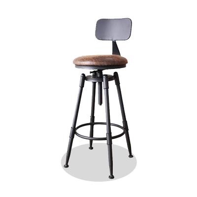 China Custom tall retro style industrial factory design bar stool restaurant bar metal stool for sale