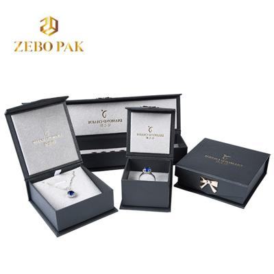 China Custom Jewelry Display Bowknot Paper Jewelery Box Packaging Set Packaging , Luxury Necklace Jewelry Packaging for sale