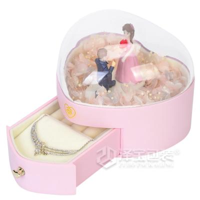 China Wholesale Custom Logo Varnish Jewelry Box Luxury Jewelry Packaging Display Jewelry Gift Box, Happiness Wedding Jewelry Box for sale