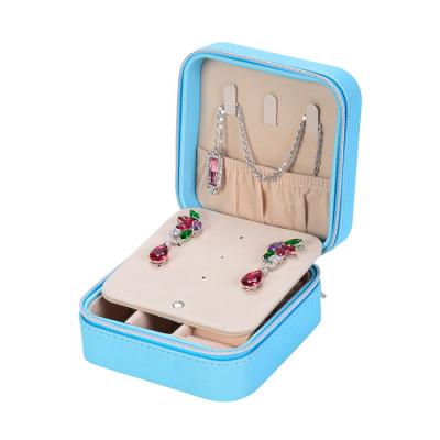 China Wholesale Portable Jewelry Packaging Display Travel Zipper Necklace Earring Box Storage Bags for sale