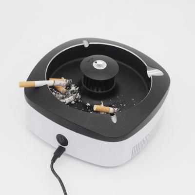 China Fast Purification Luxury Electric Portable Rechargeable Cigarette Air Purifier Smokeless Ashtray and Lighter Set for sale