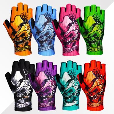 China Half Finger Gloves Lycra Fabric Breathable Cycling Mittens MTB Outdoor Gloves Racing Road Bike Glove for sale