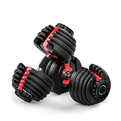 China Hot Selling Home Use 24KG Smart Fitness Home Smart Counterweight Quick Adjustable Dumbbell for sale