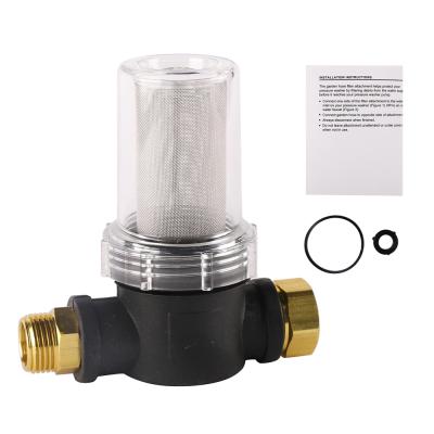 China Residue 100 Mesh Attachment Pressure Washer Outdoor Gardening Inlet Housing Water Cartridge Sediment Filter for sale