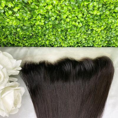 China Silky Straight Wave Hd Lace Frontal 13*4 Virgin Brazilian Straight Hair 100% Invisible Lace Hair Band For Women HD Color Movie Lace for sale