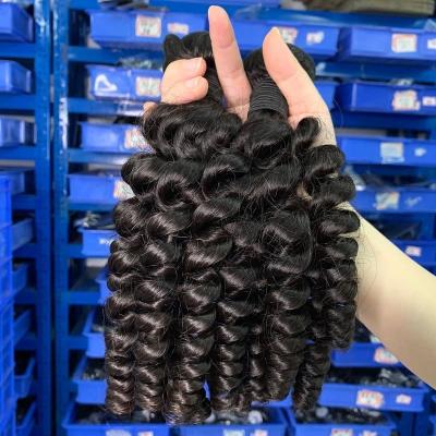 China Free Sample Curly Curly Loose Wave Bundles Cambodian Hair Bundles Virgin Hair Extension Bundle Weft Cuticle Aligned Hair for sale