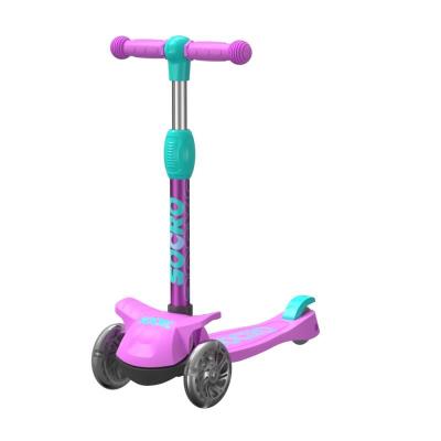 China Factory new arrival flashing kids scooter directly with strong enough platform three aluminum wheel with light kids scooter for sale