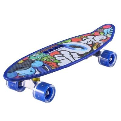 China New Kid Plastic Beginner Skateboard Instant Four Wheel Kids Skateboard Long Board Adult Walking Splint for sale