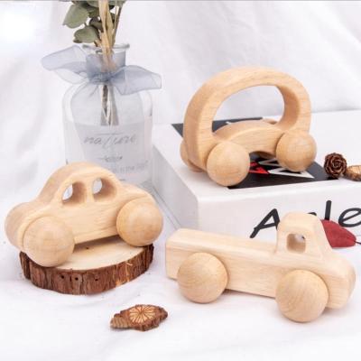 China Wooden Inductive Cartoon Van Educational Montessori Educational Toddler Toy Inductive Car Toys Child Education Factory Hot Sales Car Toy Blocks for sale