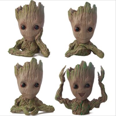 China Cartoon Toy Tree Man Pen Flower Pot The Flowerpot Baby Groot for sale