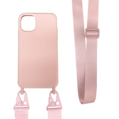 China New Arrival Shockproof Silicone Detachable Cross - Body Lanyard Strap Necklace Phone Case for iPhone 13 12 11 pro for sale