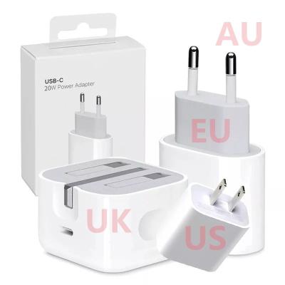 China Palladium 20W UK/EU/US/AU 3.0 Mobile Phone Laptop USB-C Charger Power Adapter Wall Fast Charging Charger for 13 12 11 pro for sale