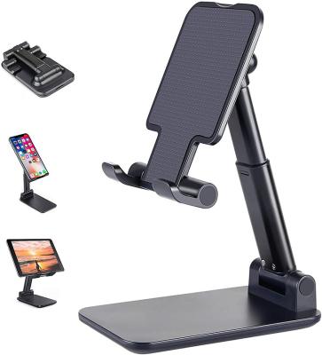 China Foldable Adjustable Universal Metal Tablet Stand Table Desk Cell Extend Support Desktop Mobile Phone Stand Holder for iPhone for sale