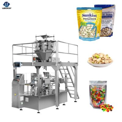 China Automatic Bag Filling Premade French Fries Food Plantain Machine Rotary Pouch Sealing Packing Machine for sale