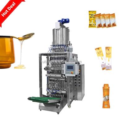 China Fully Automatic Multi-Lane Liquid Cream Sachet Food Paste Packing Chilli Sauce Packing Packaging Machine for sale