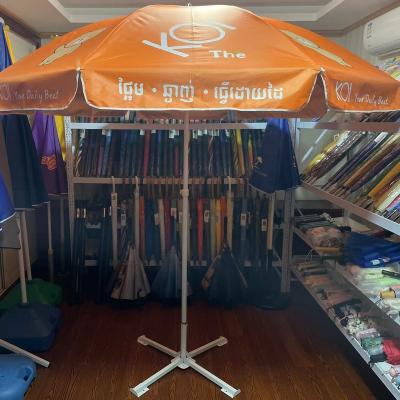 China Custom American Style Logo Advertising Sun Umbrella Beach Umbrella Outdoor Patio Umbrella for sale