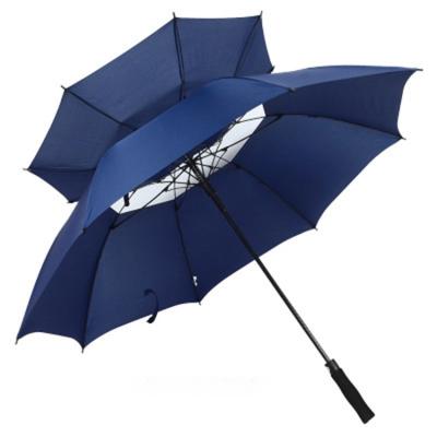 China CLASSIC Luxury Automatic Open Pole Metal Design Fiberglass Umbrella Golf Umbrella Strong Brand Regenschirm 8 Ribs for sale