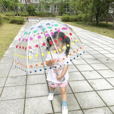 China Hot Selling Manufacturer Cute Advertising Cheap Custom Printing Large Clear Transparent Upright Umbrella for sale