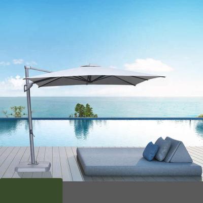 China Modern Outdoor Umbrellas Banana Hanging LED Umbrella for Backyard Poolside Lawn and Garden for sale