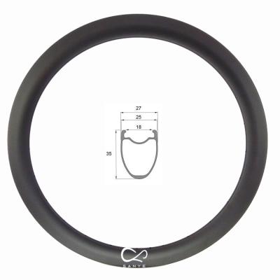 China Mountain Bikes 700C Carbon Rim With 38mm Depth For Road Bike SY700-38-27C for sale