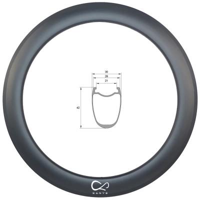 China Mountain Bikes 700C Carbon Rim With 42mm Depth For Road Bike SY700-42-30C for sale