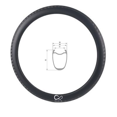 China Mountain Bikes 700C Carbon Rim With 42mm Depth For Folding Bike SY700-42-30C for sale