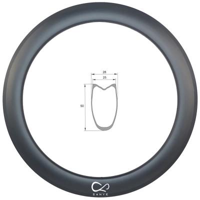 China Mountain Bikes 700C Carbon Rim With 50mm Depth For Road Bike SY700-50-28T for sale