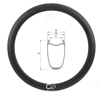 China Mountain Bikes 700C Carbon Rim With 50mm Depth For Folding Bike SY700-50-30C for sale