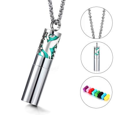 China Fashion Factory Supply Jewelry Stainless Steel Aromatherapy Essential Oil Diffuser Necklace for sale