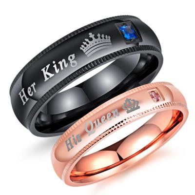 China Fashion TRENDY Hot Selling Design High Quality Stainless Steel Couples Rings For Lovern for sale