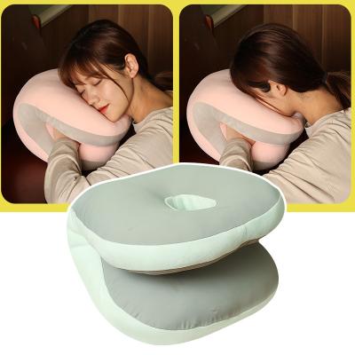 China Anti-Apnea Custom Logo Personalized Orthopedic Office Neck Support Nap Pillow for sale