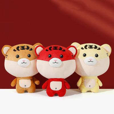 China New Year of Anti-Apnea Tiger Plush Toy Soft 2 in 1 Chinese Zodiac Tiger Toy Neck Pillow Cartoon Animal for sale