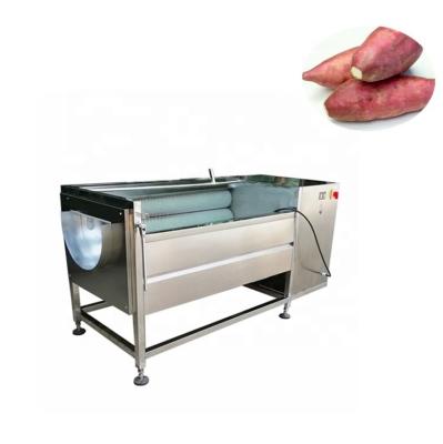 China High Efficiency Easy Operate Commercial Beets Brush Washing Machine Lotus Root Peeling Cleaning Machine for sale