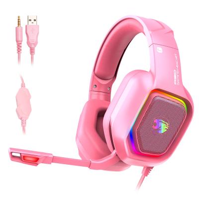 China Hot Selling Headband Gaming Headset RGB LED Light Wired Stereo Headset with Microphone for Gamer for PC, PS2, LAPTOP for sale