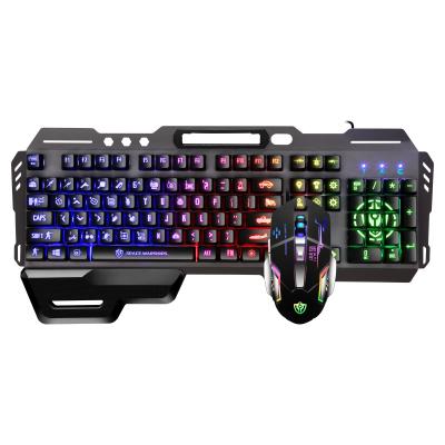 China GT700 Game Wired Mechanical Typing Slaughter and Backlight Gaming Keyboard Mouse PUBG Combo Set Keyboard with Palm Rest for sale