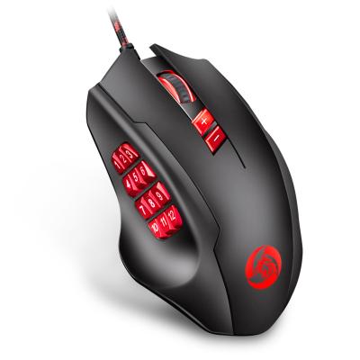 China Game Wired Gaming Mouse MMO RGB LED Backlit Computer Mice 10000 DPI Programmable Buttons 17 Weight Tuning Set for sale