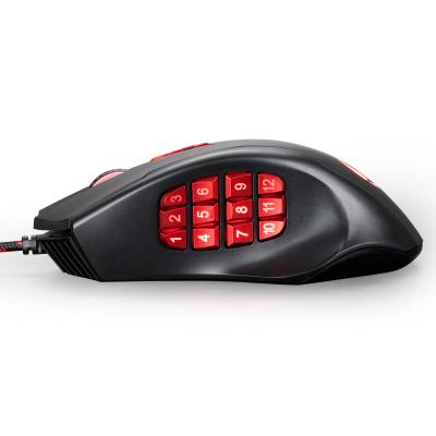 China Professional Gaming Mouse MMO RGB LED Backlit Computer Mice 10000 DPI Programmable Buttons 17 Weight Tuning Set for sale