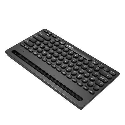 China Retro Triple Mode 2.4G BT Wireless Round Keycap Triple Round Keyboard For IOS Android Windows With Phone Tablet Holder for sale