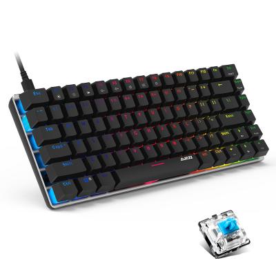 China Full Anti-ghosting RGB Backlit Mechanical Gaming Keyboard Plug and Play 82 Keys Compact 82 Keys Aluminum Panel AK33 For Win PC Laptop Game for sale