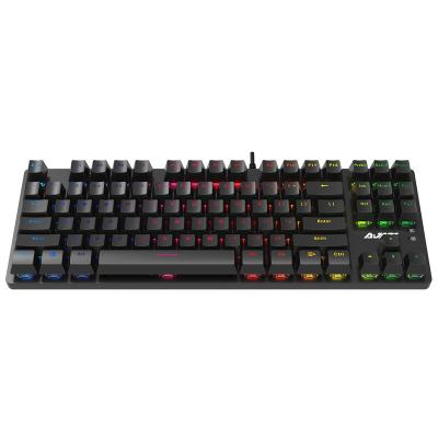 China Newest Factory Supply Plug and Play 87 Key Gaming Cable Full Anti-Ghosting Rainbow LED Light Mechanical Keyboard for Laptop Windows Mac Computer computer for sale