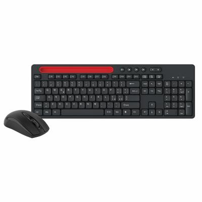 China Keyboard with Multimedia and Phone Holder Factory OEM Keyboard and Mouse Kit Wireless Multimedia Keyboard and Mouse Direct 1600DPI for PC Laptop for sale